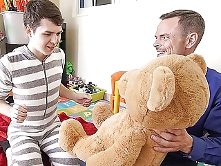 Twink Stepson And Stepdad Family Threesome With Stuffed Bear 8:00 2020-04-08